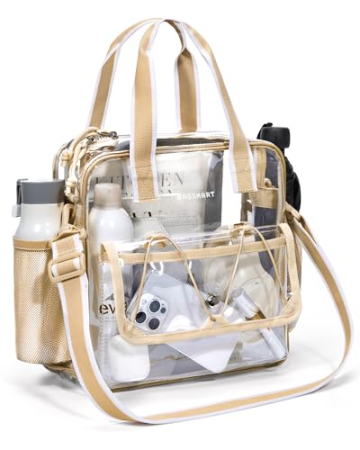 Bagsmart Clear Bag For Stadium Events, 12X6X12 Small Tote Bag With Zipper cover