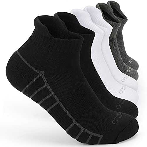 srclo 6 paar Sneaker Socken Herren 39-42 43-46 Sportsocken tennissocken Atmungsaktives Schwarz Weiß Anti-Blister Baumwollsocken Kurze Halbsocken Laufsocken Cover