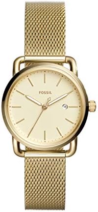 Gold Dial Stainless Steel Band Watch 