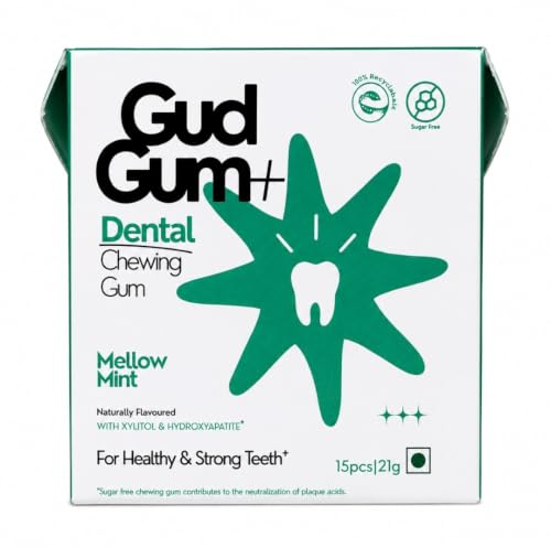 Gud Gum Remineralizing Gum, Natural Mellow Mint, 2 Pack - Image 2
