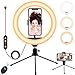 Produktbild Ringlicht, Fostoy LED Selfie Ringleuchte stativ mit Fernbedienung, Dimmbare Tischringlicht mit 3 Farben und 10 Helligkeitsstufen für Vlogging, Tik Tok YouTube-Video, Make-up, Fotografie (10inch)