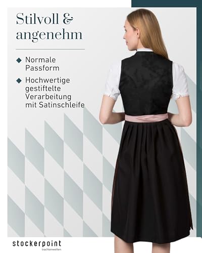 Stockerpoint Damen Dirndlschürze Kristin I Größe 34-56 I 100% hochwertiges Polyester I Traditionelles Design I Bequem & Pflegeleicht I Perfekt für Trachten & Festlichkeiten