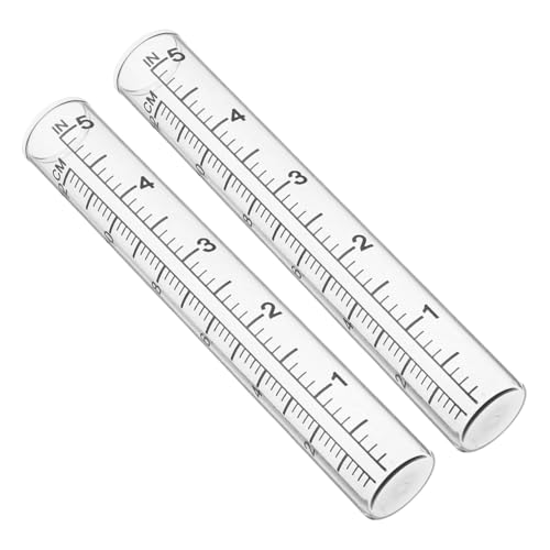 SUPVOX 2pcs Rain Gauge Replacement Glass Tubes for Outdoor Yard Accurate Rainfall Measurement Garden Weather Monitoring