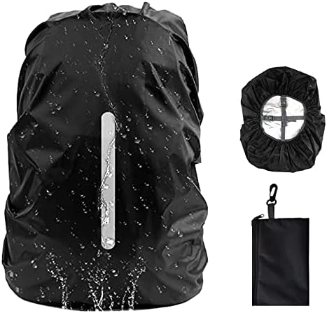Waterproof Backpack Rain Cover with Reflective Strap (18-70L), 2 Adjustable Anti Slip Cross Buckle Strap, Rainproof Snowproof Dustproof Anti-Frost Covers (S (for 16-25L backpack))