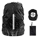 GUKOY Waterproof Backpack Rain Cover with Reflective Strap (18-70L), 2 Adjustable Anti Slip Cross Buckle Strap, Rainproof Snowproof Dustproof Anti-Frost Covers (M (for 25-40L Backpack))
