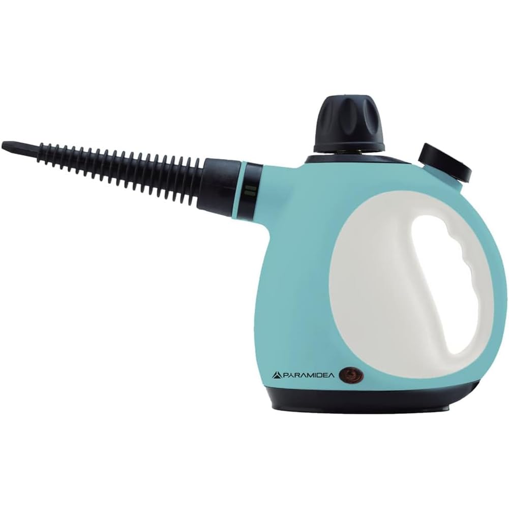 BAKAJI Pulitore a Vapore Portatile, Vaporizzatore con Manico Ergonomico, Potenza 1050 Watt, Capacità 0,25 litri 4 Accessori, Ideale per Cucina, Pavimento, Bagno, Lavandino e Disinfettare Piccoli Spazi