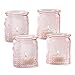 Produktbild Kate Aspen Vintage Glass Tea Light Holder (Set of 4), Pink