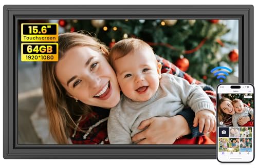 64GB Uhale 15.6" Digital Picture Frame, Large WiFi Electronic Photo