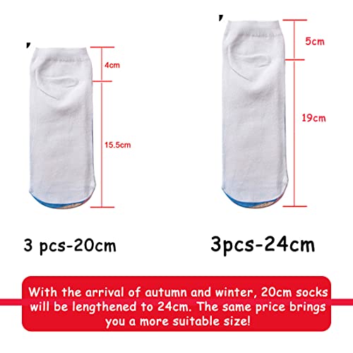 Gumfolk 3D Pattern Manicure Print Socks Flip Flop Funny Hidden Comfort Running Socks Man Women Personalized Low Cut Ankle, 3-boho Socks, One size