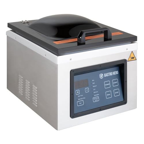 GastroHero Kammer-Vakuumiergerät KVM077DP – Profi Vakuumierer 77 l/min mit 300 mm Schweißnaht aus Edelstahl – leistungsstarkes Tischgerät für Gastronomie & Catering GastroHero Kammer-Vakuumiergerät KVM077DP – Profi Vakuumierer 77 l/min mit 300 mm Schweißnaht aus Edelstahl – leistungsstarkes Tischgerät für Gastronomie & Catering