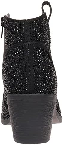 Women Rhinestone Chunky Heel Ankle Bootie WILDER-9 By Pierre Dumas Black 7 | Image 3