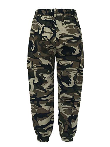 Kids Boys Camouflage Joggers Cargo Pants Outdoor Hiking Camping Military Camo Cargo Trousers with Pockets2