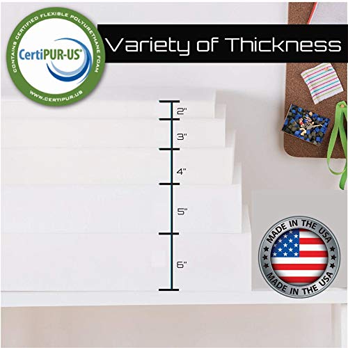 Isellfoam High Density Upholstery Foam 3" T x 24" W x 80" L (Firm) 46ILD Upholstery Foam Cushion High Density Cushion CertiPUR-US Certified Foam, Made in USA - Thumbnail 7