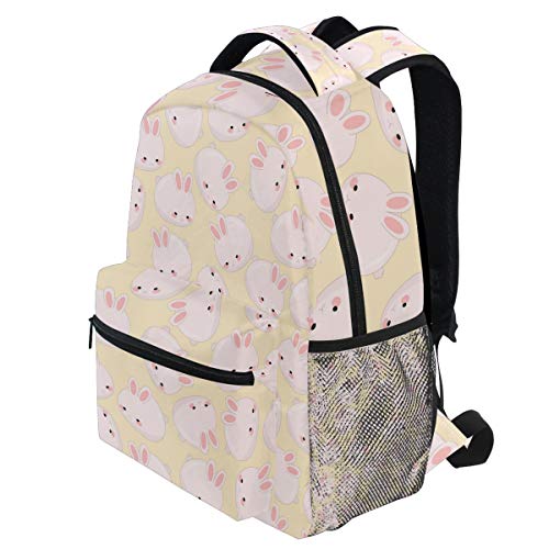 Oarencol Cute Pink Bunny Orange Peach Lovely Rabbit Cartoon Animal Backpacks Bookbags Daypack Travel School College Bag For Womens Girls Mens Boys Teens #TOP5