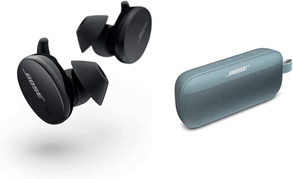 bose sport earbuds earphones triple black soundlink flex bluetooth portable wireless waterproof speaker for outdoor travel stone blue