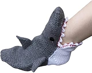 Warm Socks Animal Socks, Fish Socks Knitted Animal Crocodile Socks, Trendy Knitted Patterns Whimsical Knitted Cuffs For Adults And Children, Novelty Winter Warm Whimsical Knitted Cuffs Non-Traditional