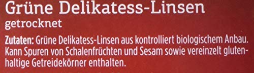 Davert Grüne Delikatess-Linsen, 2er Pack (2 x 500 g) - Bio