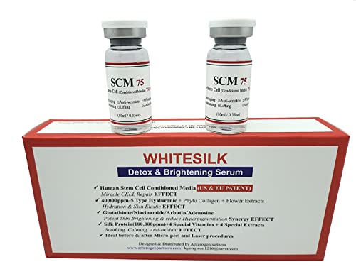 WhiteSilk〔Expert Drops〕─ Power Ampoule 】Human Stem Cell◈Real Cell Rejuvenation Healing Serum(Ampule)◈┃Minimizes Wrinkles, Maximizes Firms, Revitalizes┃(10ml X 2vials/0.67oz)