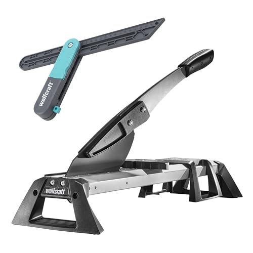wolfcraft Juego de proyecto 'Transferencia de ángulos y corte de laminado' I 8658000 I 2 prácticos asistentes para la instalación de vinilo y laminado