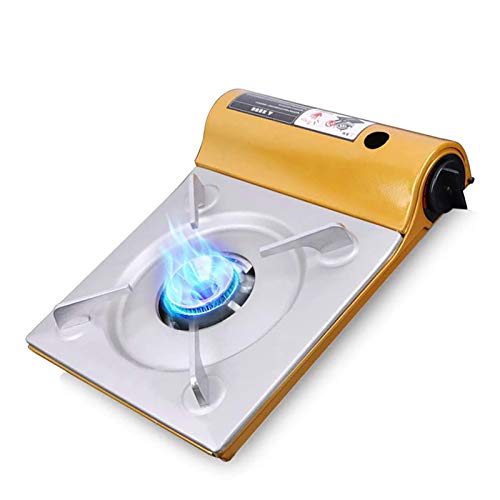 Camping Gasherd, Backofen, beweglicher im Freien Einzelner Brenner, leichte Aluminium-Legierung Cassette Grill, Tresor Perfekt for Picknick