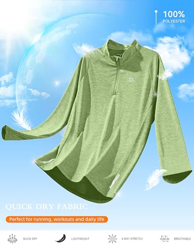 Image of G Gradual Men's Quarter Zip Pullover Running Athletic Shirts Long Sleeve