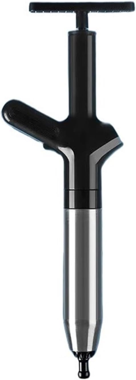 Stainless Steel Toilet Plunger, Sewer Unclogging Tool(Black)