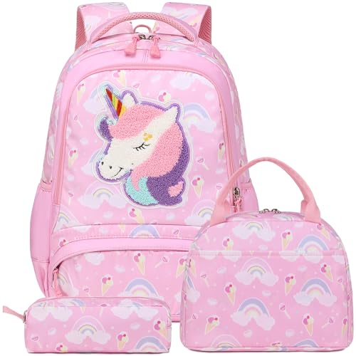 Kimwadalh Kinderucksack Einhorn Schulrucksack für Kinder Mädchen...
