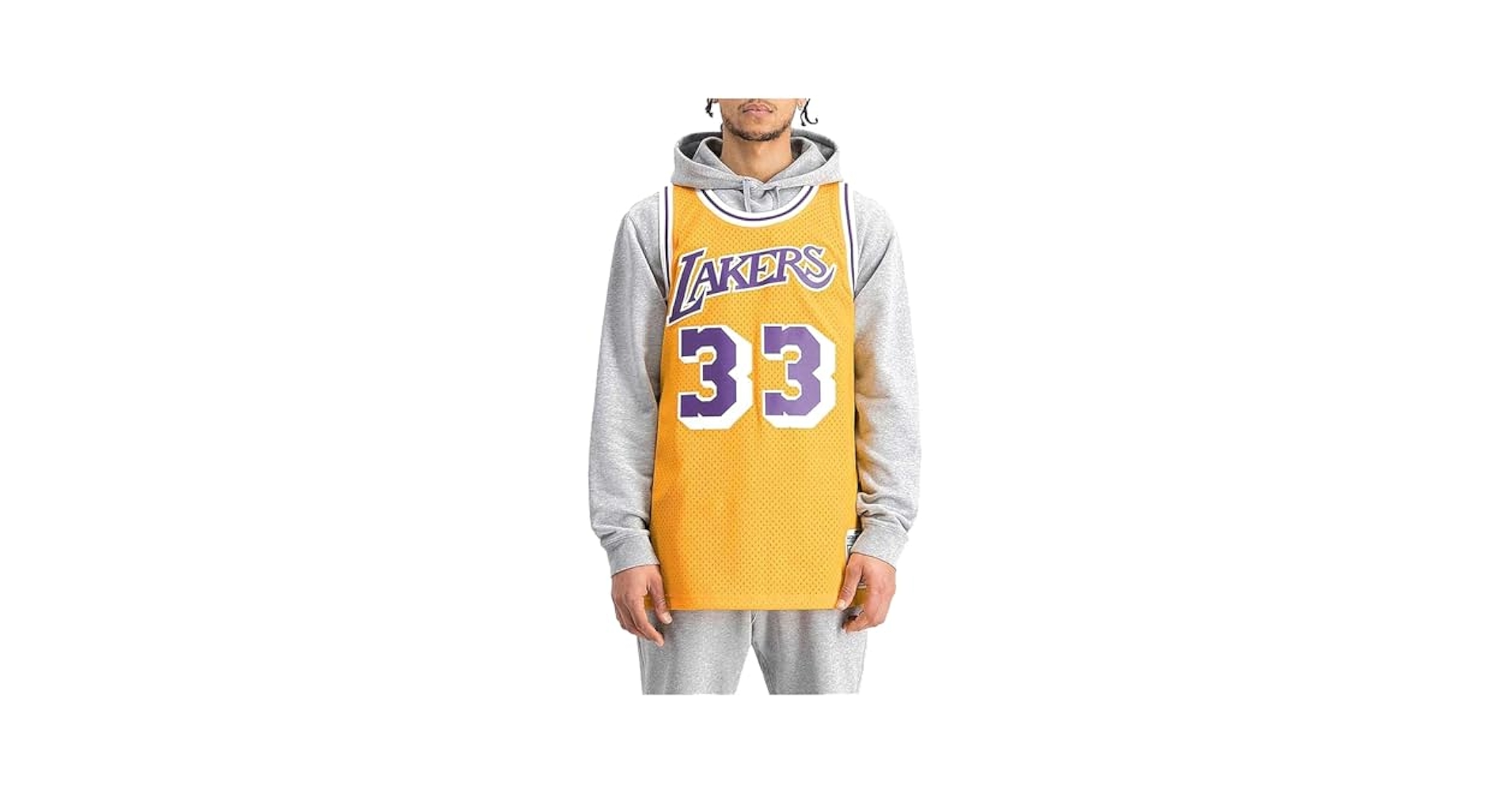 【中古・未使用品】ミッチェルアンドネス Mitchell&amp;Ness NBA ロサンゼルス レイカーズ オーセンティック ユニフォーム ジャージ 1984-85 #33 カリーム・アブドゥル・ジャバー  ABDUL-JABBAR L Shop NBA Mitchell & Ness Gear | DAZN Official Online Store ROW