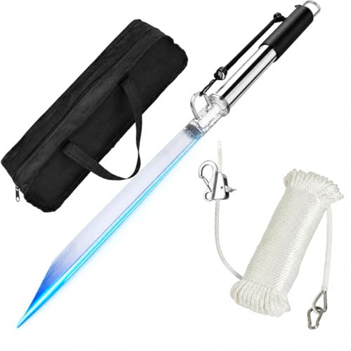 FUCNEN Sand Spike Boat Anchor Kit with Rope and Stainless Steel Anchor Slide Hook for Boating Jet Ski Pontoon Kayak Canoe 30 Beach Anchor Pole Set Shore Spike Anchor System