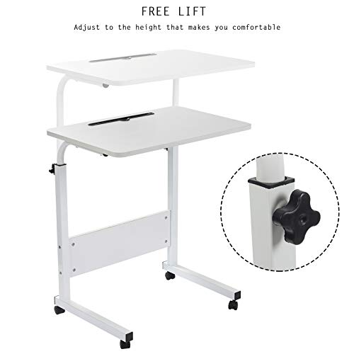 GRANDMA SHARK 60 × 40 cm laptoptafel voor bank of bed, laptopbureau, in hoogte verstelbaar computerbureau, draagbare… - Image 7