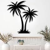 rumloch Metal Palm Tree Wall Decor,Large Tropical Palm Tree Outdoor Wall Art for Living Room,Outdoor...