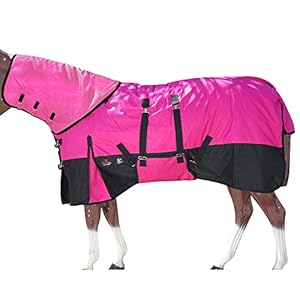 HILASON 1200D Waterproof Winter Horse Blanket Neck Cover Belly Wrap | Horse Blanket | Horse 72 in