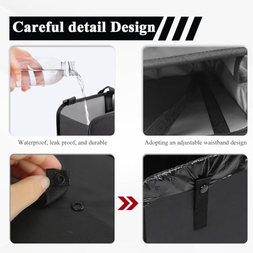 Image of Car Trash Can, Foldable Trash Can for Car, Large Capacity Water-Resistant Car Trash Bag, Car Interior Accessories Hanging Car Garbage Can Collapsible Hanging Trash Bag for Car Seat