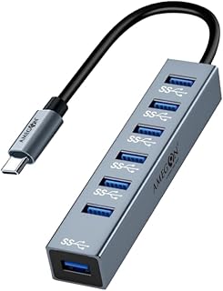 Amegon AMUH07C USB-C to 8 in 1 Multifunction Hub USB 3.1, USB3.0 X 7: 5Gbps;USB C X 1:5v/3a Extra Power, Wide Compability: Price In India