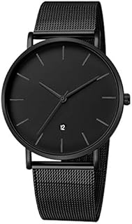 Unendlich U Herren Uhren Armbanduhr Ultra Dünne Edelstahl Mesh Armband Mode Mit Datumsanzeige 30 M Wasserdicht Analog Quarzuhr Milanaise-Armband
