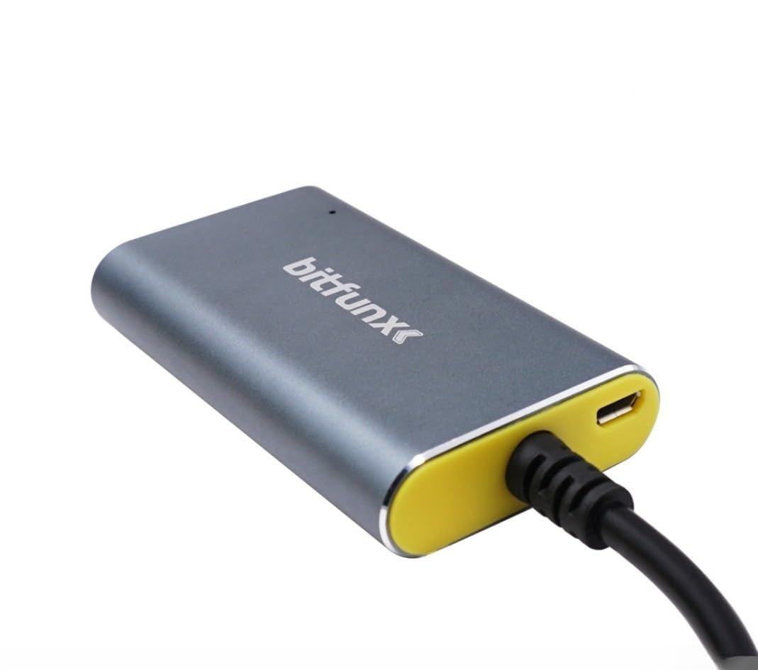 BITFUNX RetroScaler2x HDMI Adapter connected to a retro console