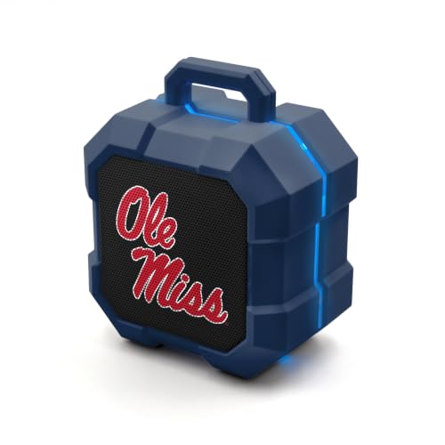 SOAR NCAA Shockbox LED Wireless Bluetooth Speaker, Ole Miss Rebels