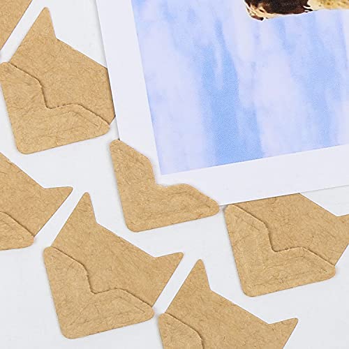 DERAYEE 12 Sheets/288 PCS Photo Corner Stickers, Self-Adhesive Photo Mounting Corners for Scrapbooking Photo Album Diary DIY Craft Paper - Thumbnail 3