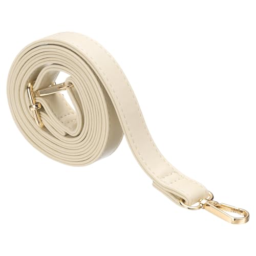 Correa de cuero de repuesto para bolso, ajustable a 70-130 cm y color blanco claro para bandolera