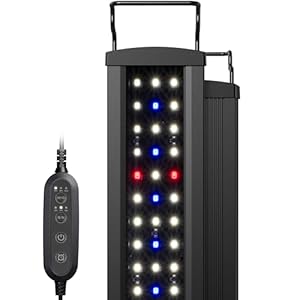 NICREW SlimLED Luz Acuario Plantado, Luz LED Acuario Multiespectral, LED Acuario de Dulce Agua y Temperatura de Color Regulable, 28-42 cm, 9W, 600 LM