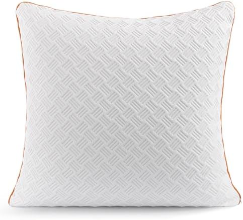 Twirest Kopfkissen 80 x 80 cm, Memory-Foam-Flocken, 1er Set | Höhenverstellbar, gefüllt mit Memory-Foam-Flocken und Faserwatte, mit Reißverschluss und waschbarem Bezug