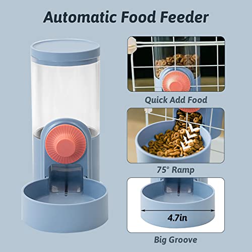 Bnosdm Rabbit Automatic Food Feeder Hanging Gravity Bunny Food Dispenser Small Animals Self Feeding Bowl For Cages 30 Oz Capacity Container For Ferret Rabbits Kittens Punnies #TOP1