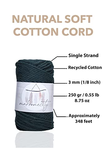 image for Makromecity, Single Strand Macrame Cord 3 mm x 1300 feet Set of 4 (Bei