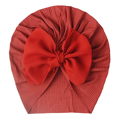 Turbante para bebé recién nacido, niña, bautizo, diadema elástica con lazo, para verano, gorro para bebés de 0 a 2 años, I, Talla única Cover