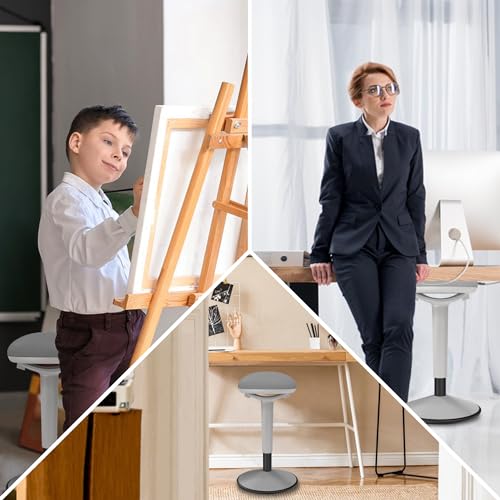 Ergooffile Cadeira de mesa de pé com cadeira de mesa de 360 graus com almofada de espuma de memória,