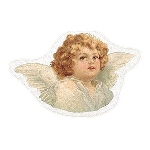 PETDREAM Angel Tapis de bain antidérapant et absorbant en microfibre lavable pour salle de bain (ange simple, 81,3 x 50,8 cm)