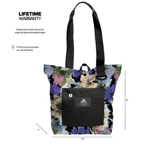 Adidas Unisex Everyday Tote Bag, Floral Aop/Black, One Size #TOP1