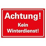  Kein Winterdienst Schild Hinweisschild PVC 300 x 200 x 3 mm Vorgebohrt B1-Zertifiziert