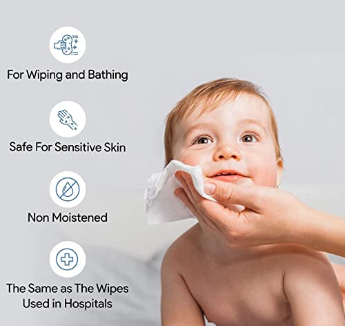 50 Sheets of Facial Tissue Ultra Soft Non-Woven Face Cleansing Wipes, Beauty Towel, Dry Wipes, Durable Face Makeup Remover, Multipurpose Napkins 8 * 8 Inches - Image 4