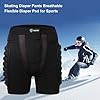 Protecteurs de Hanches de Sport – Shorts de Protection du Coccyx, Shorts de Protection des Hanches, Shorts légers et Confortables | Short rembourré résistant aux Chocs, Short de Protection des